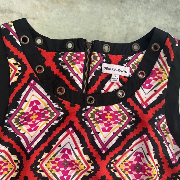 Sequin Hearts Dress. Tent style. Size S - Picture 7 of 9